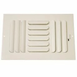 Promo 🧨 PROSELECT® 6 x 6 in. Residential Ceiling & Sidewall Register in White 3-way Steel 😀