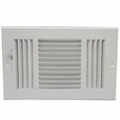 Promo ✨ PROSELECT® 10 x 6 in. Residential Ceiling & Sidewall Register White 3-way Steel ⌛