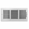 Cheapest 🤩 PROSELECT® 14 x 6 in. Residential Ceiling & Sidewall Register White 3-way Steel ❤️
