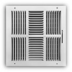 Best Pirce ⌛ PROSELECT® 12 x 12 in. Residential Ceiling & Sidewall Register White 4-way Steel ❤️
