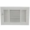 Deals 🧨 PROSELECT® 14 x 6 in. Stamped Steel 3-way Residential Ceiling & Sidewall Register with 1/2 in. Fin in White 🎁 -PROSELECT Sales Store Query 181