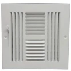 Best Sale 💯 PROSELECT® 10 x 10 in. Residential Ceiling & Sidewall Register in White 4-way Steel 👍