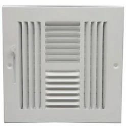 Deals 🎉 PROSELECT® 12 x 12 in. Residential Ceiling & Sidewall Register in White 4-way Steel ✔️