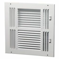 Buy 👍 PROSELECT® 14 x 14 in. Residential Ceiling & Sidewall Register in White 4-way Steel 😍