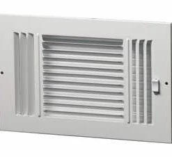 Promo ⌛ PROSELECT® 8 x 4 in. Stamped Steel 3-way Residential Ceiling & Sidewall Register in White 😍