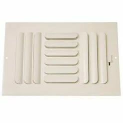 Deals 😀 PROSELECT® 12 x 6 in. Stamped Steel Curved Blade 3-way Residential Ceiling & Sidewall Register in White 🧨